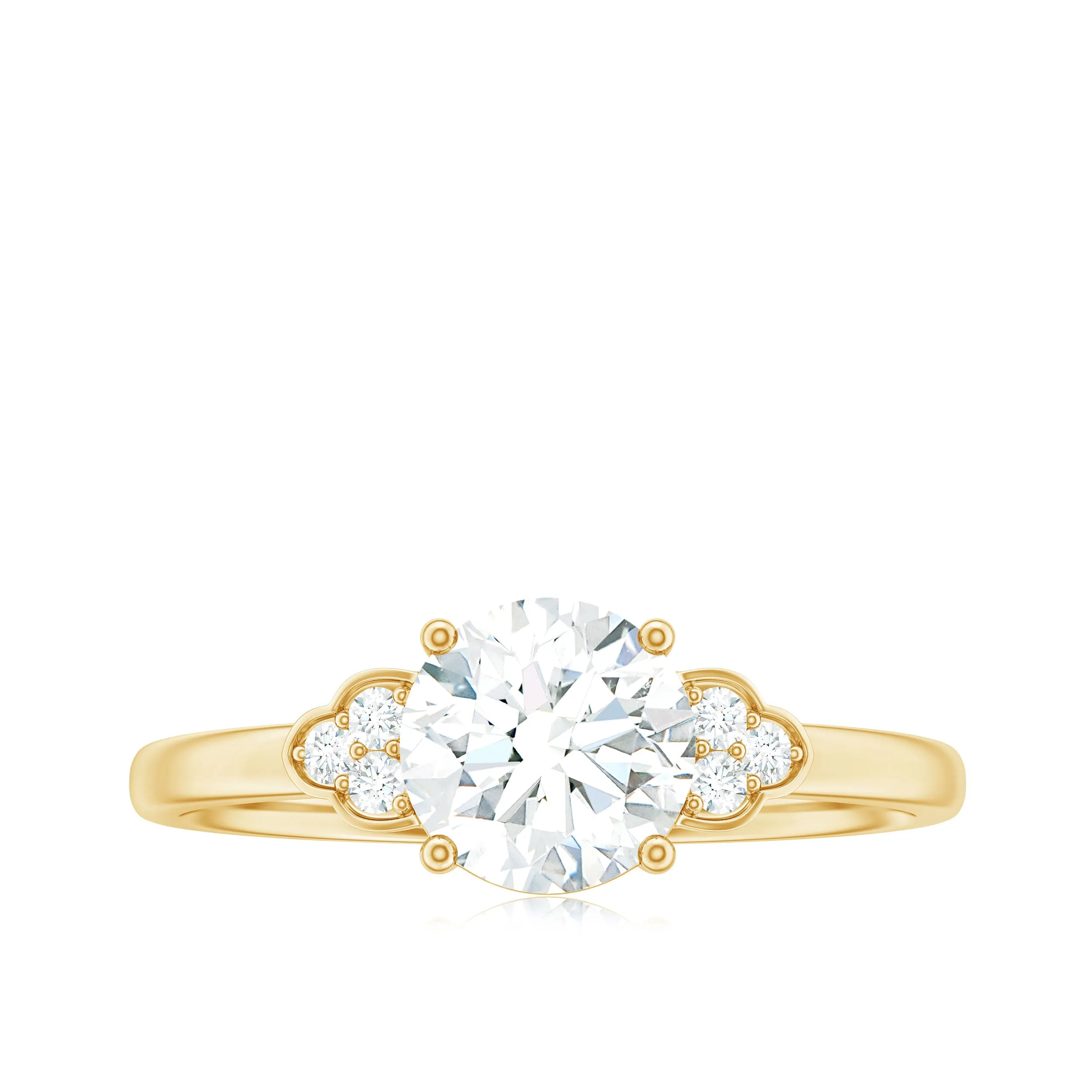 1.25 CT Round Simulated Diamond Solitaire Engagement Ring