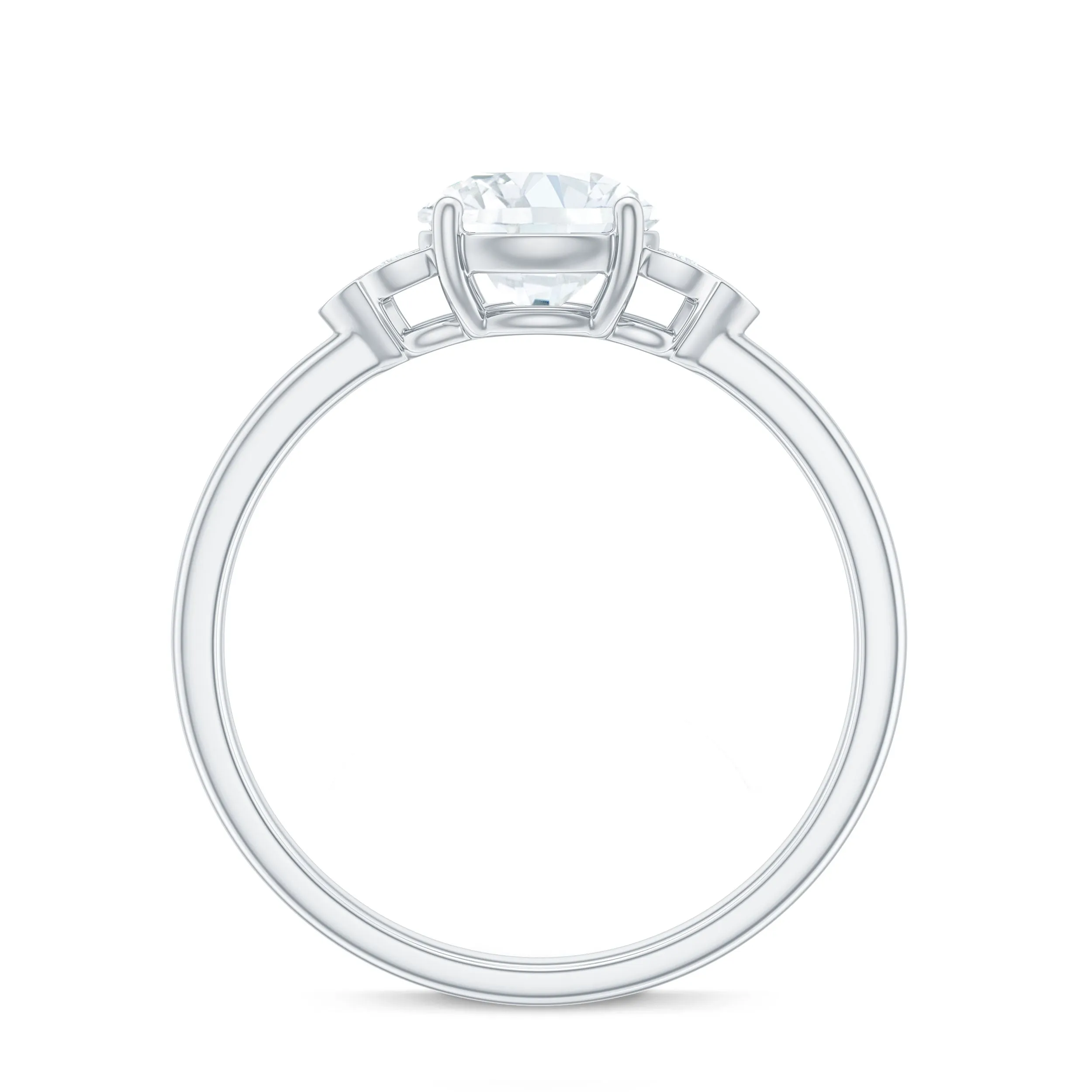 1.25 CT Round Simulated Diamond Solitaire Engagement Ring