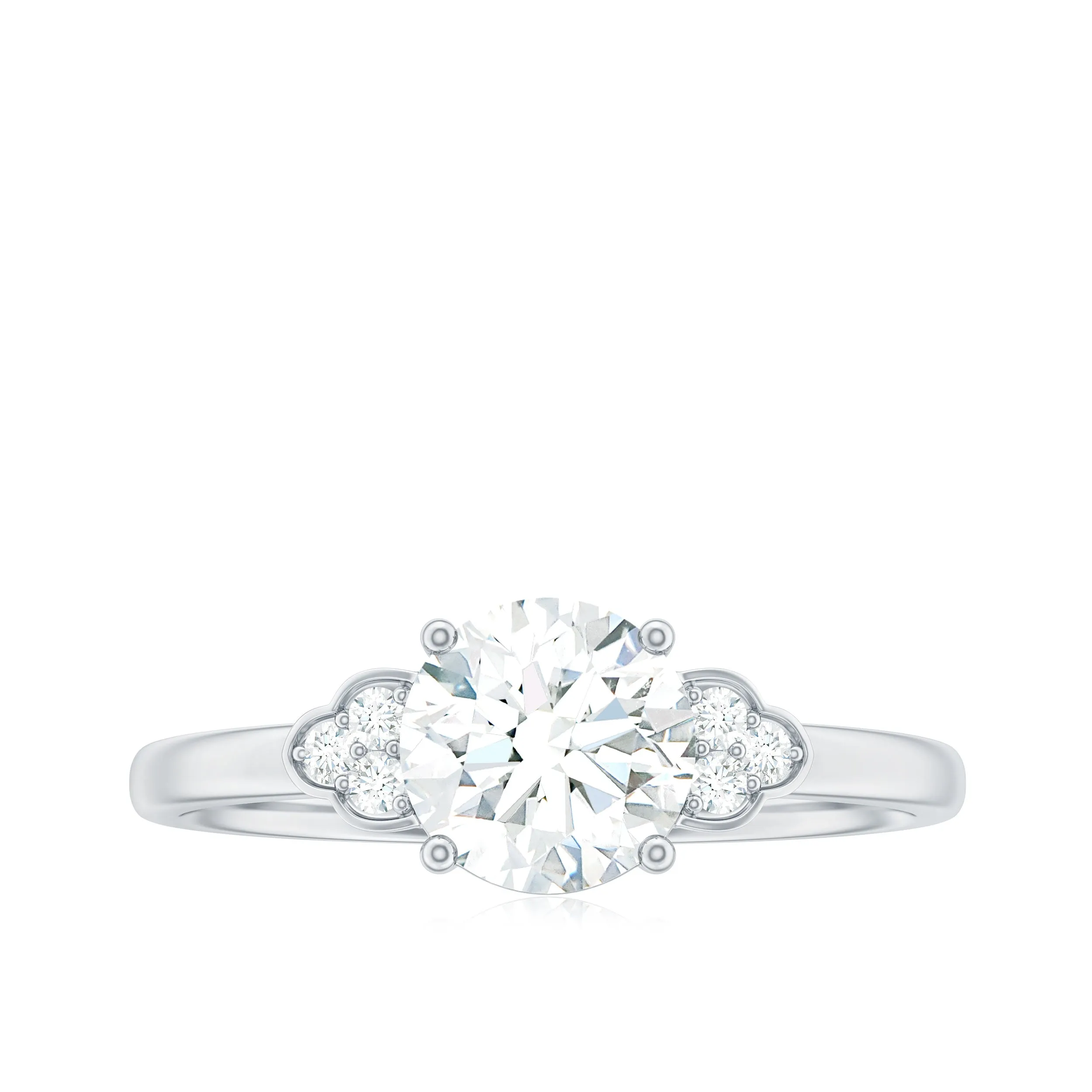 1.25 CT Round Simulated Diamond Solitaire Engagement Ring