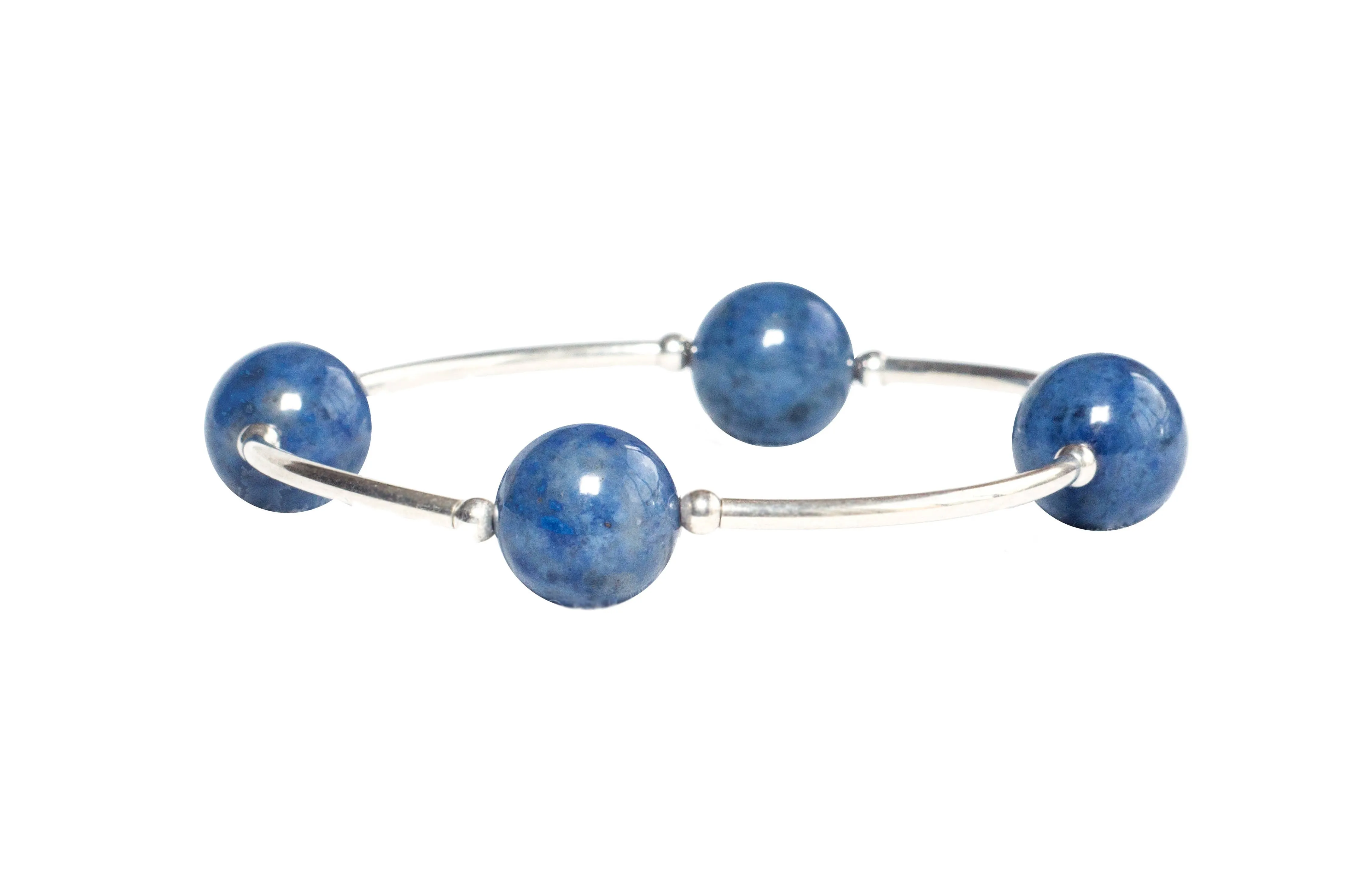 12mm Denim (Dumortierite) Blessing Bracelet: S