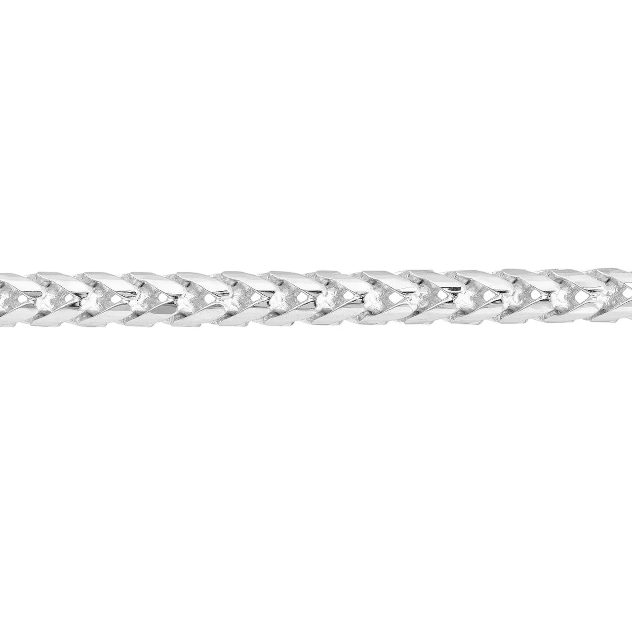 14K Gold Round Diamond Cut Franco Chain Bracelet