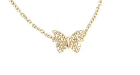 14K Petite Diamond Butterfly Bracelet