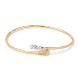 18K Yellow Gold and Diamond Hugging Cuff