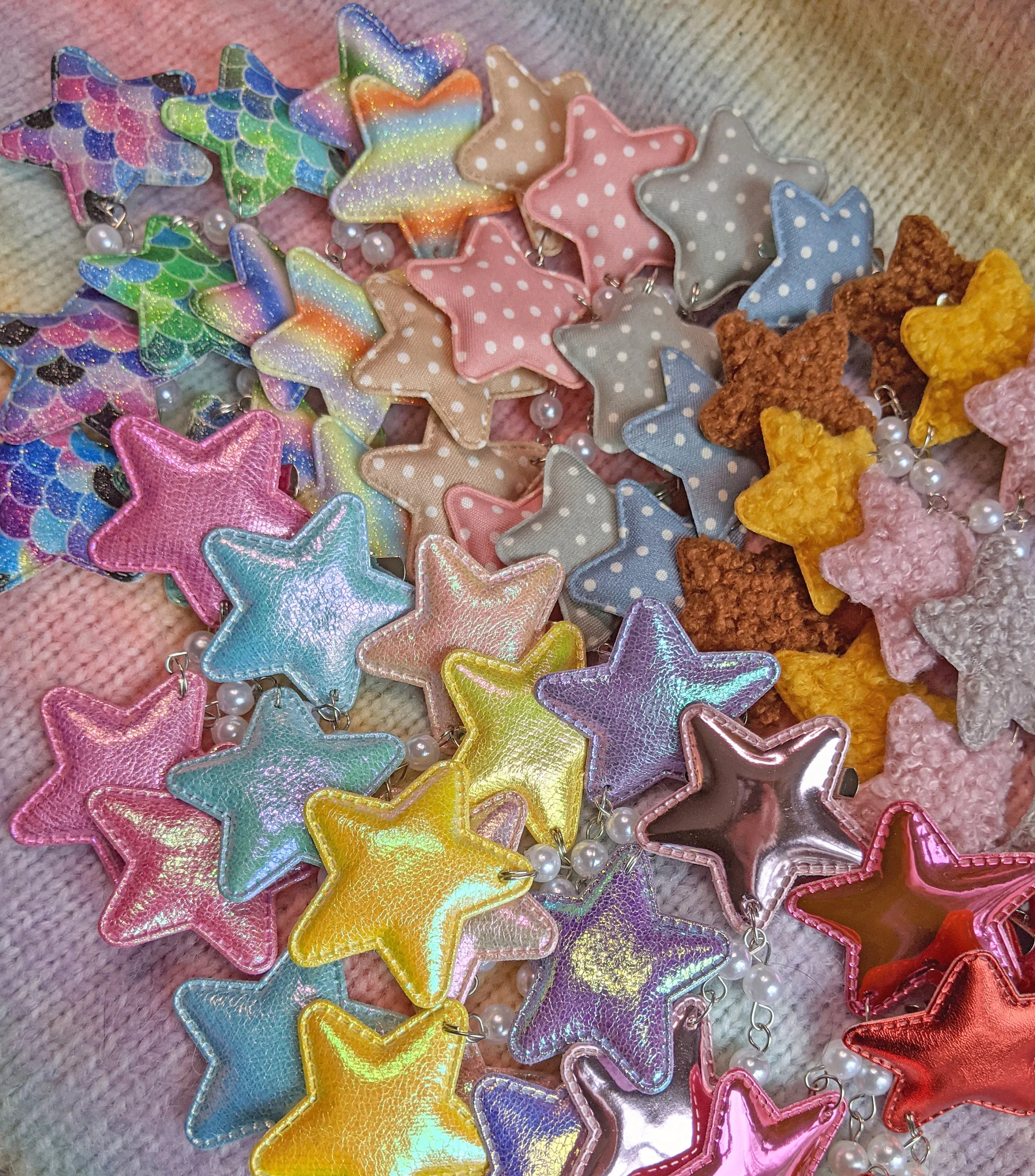 2-Way Mermaid Glitter Star Clips- Choose your color