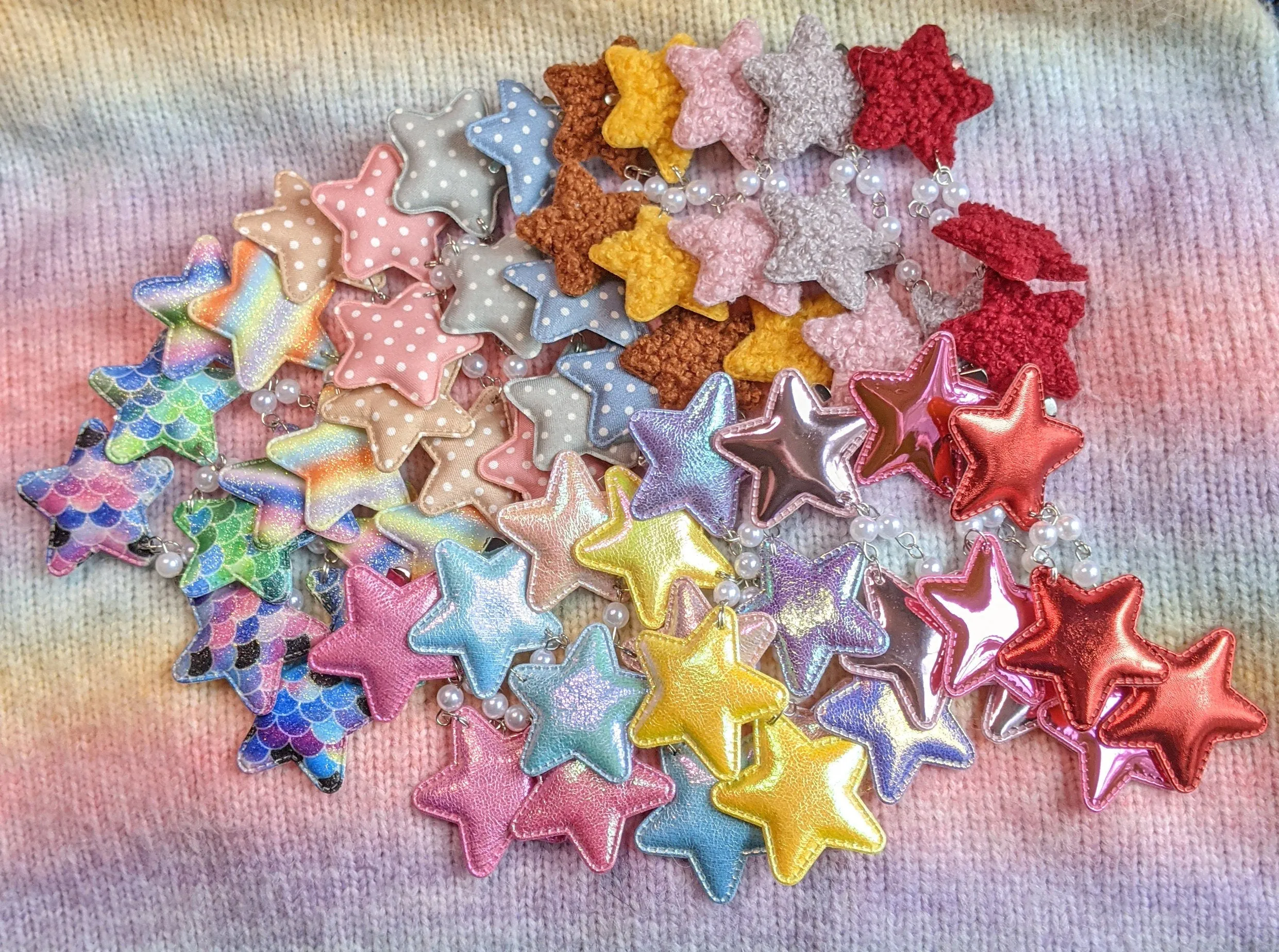 2-Way Mermaid Glitter Star Clips- Choose your color