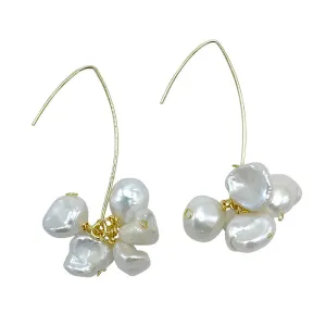 337-01-G | FLOWER DROP EARRING ON GOLD