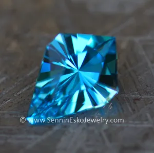 4 Carat Electric Blue Topaz Kite - 13.3x9.2mm