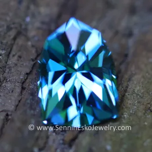 4 Carat London Blue Topaz Shield - 11.2x7.9mm