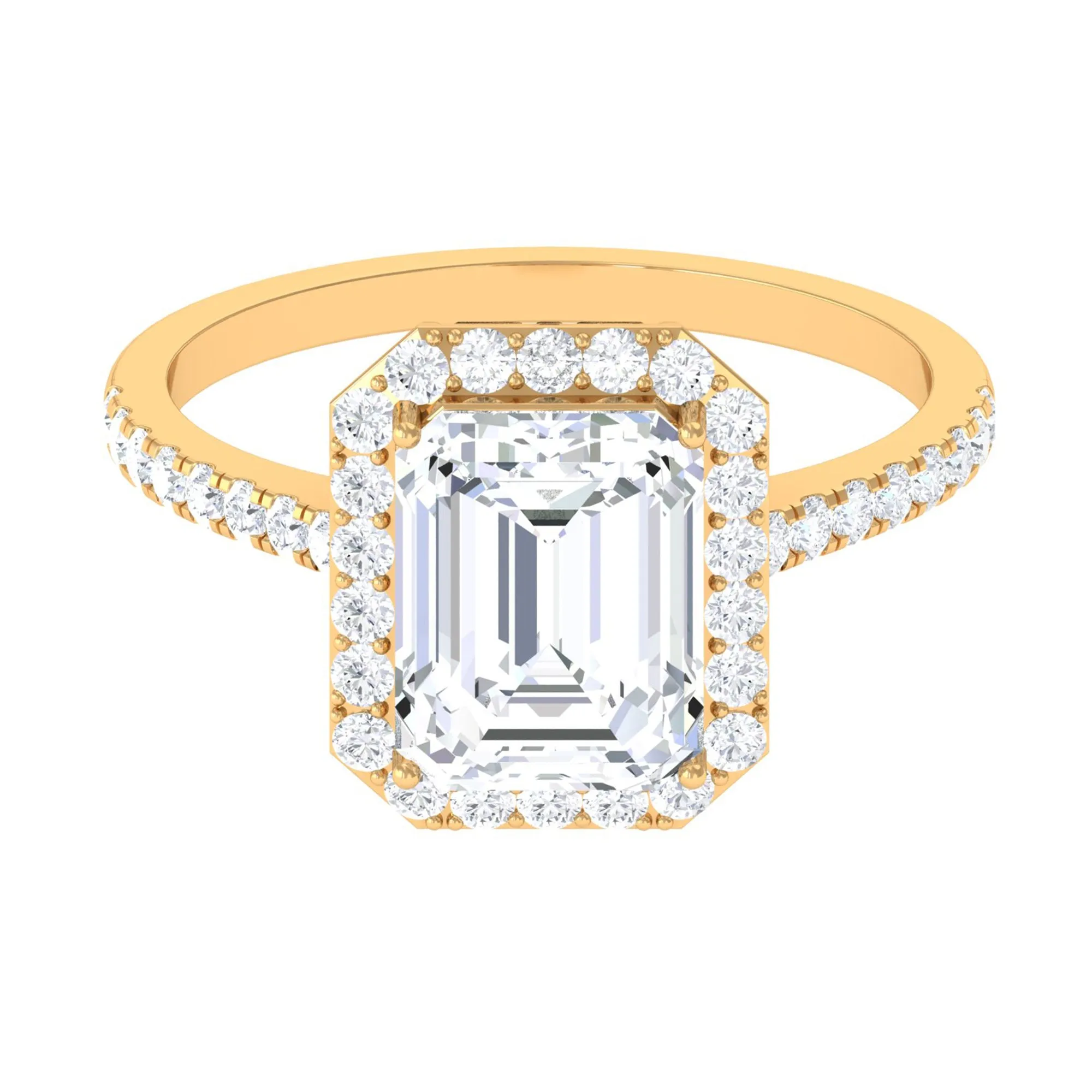 4.75 CT Octagon Cut Zircon Classic Engagement Ring