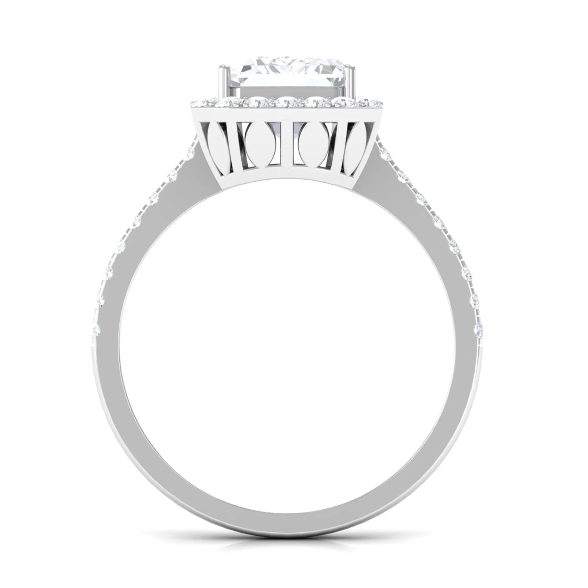 4.75 CT Octagon Cut Zircon Classic Engagement Ring