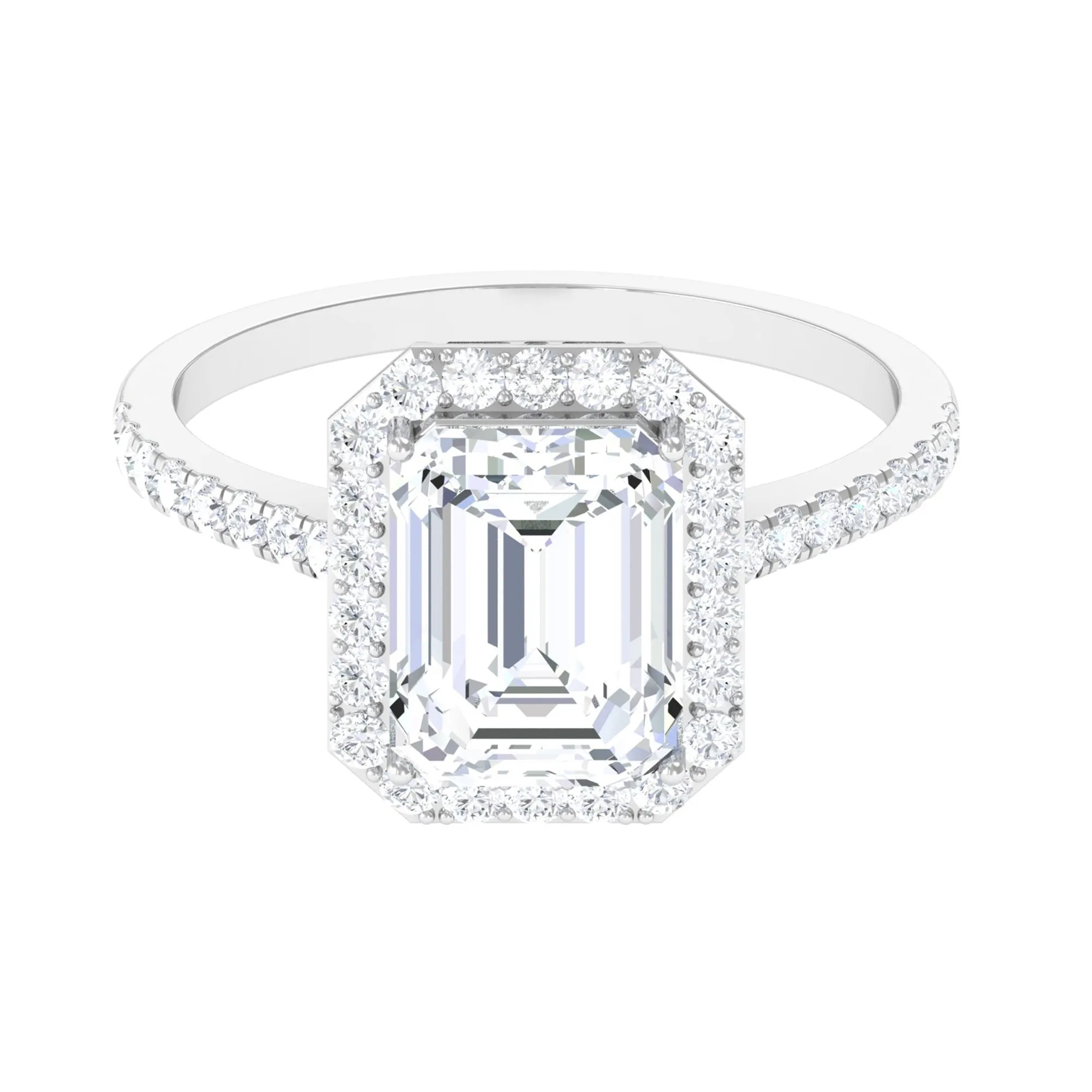 4.75 CT Octagon Cut Zircon Classic Engagement Ring