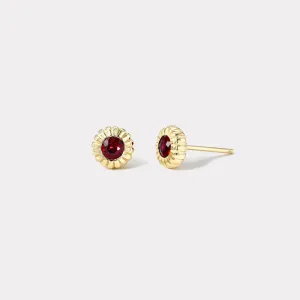 .6ct Round Ruby Heirloom Bezel Stud Earrings