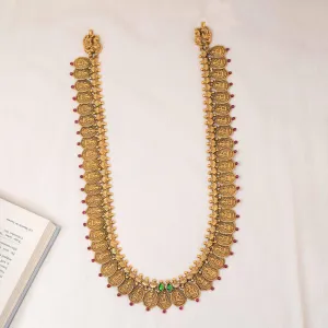 92.5 Silver Gold Plated Kasu Mala Necklace