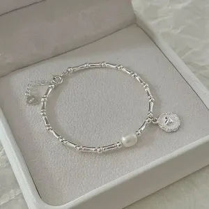 925 Sterling Silver Bracelet Partial Pearls Knots Bracelet for Women Fashion Luxury Design Bead Jewelry Charm Bracelet Gift