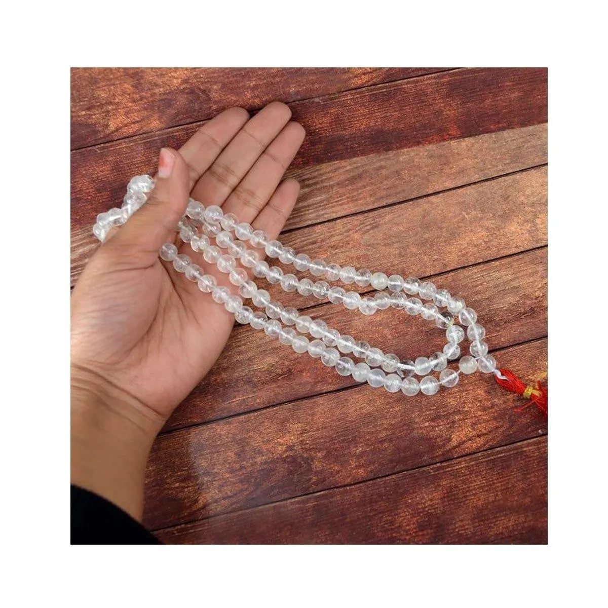 AAA Clear Quartz Round Beads Mala