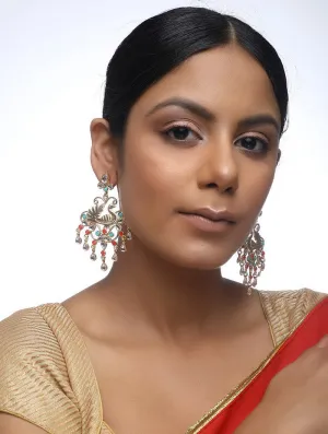 Alloy Jhumka Earrings in Gold