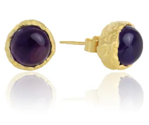 Amazonian Goldmine Studs Lapis Lazuli