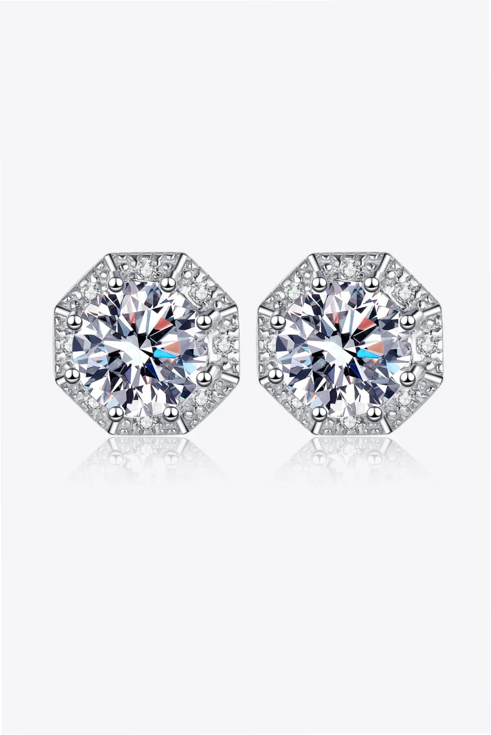 *APP EXCLUSIVE* 2 Carat Moissanite 925 Sterling Silver Stud Earrings