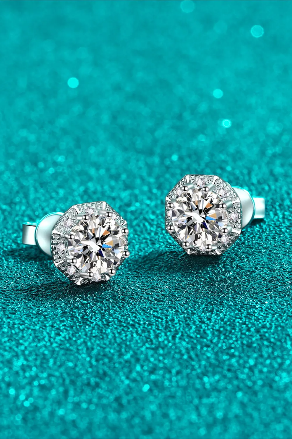 *APP EXCLUSIVE* 2 Carat Moissanite 925 Sterling Silver Stud Earrings