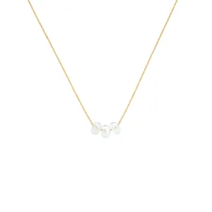 April Birthstone Make A Wish Necklace with Quartz Crystals