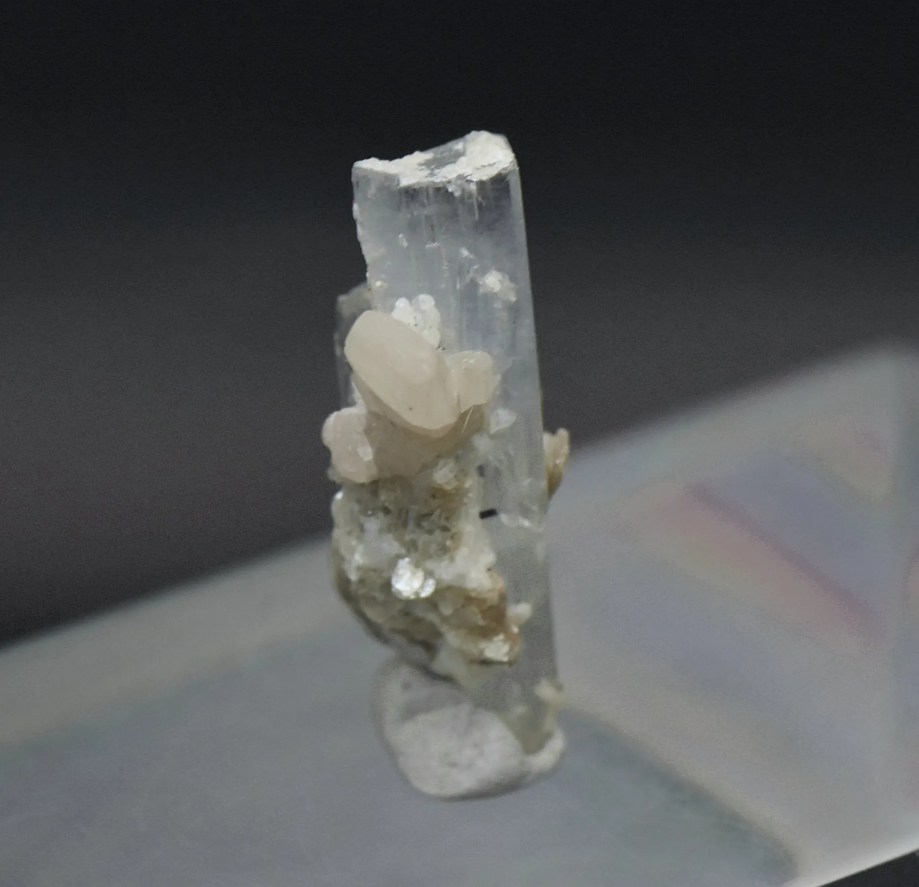 Aquamarine Crystal with Mica Mineral Specimen