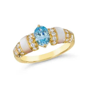 Asherah Aquamarine Ring