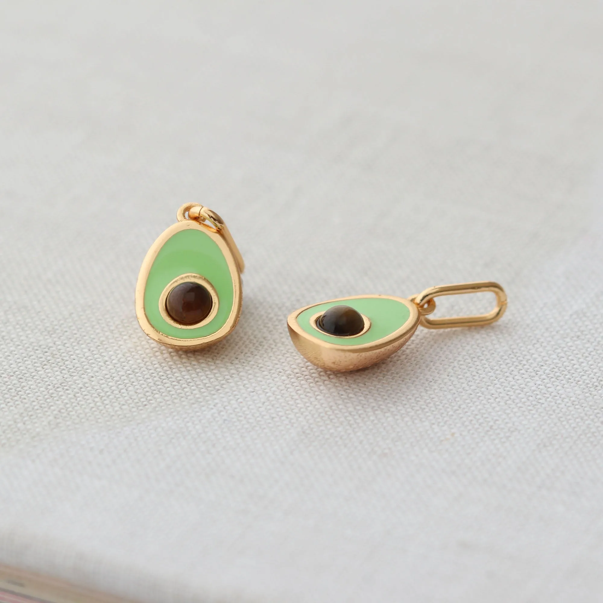 Avocado Enamel Charm