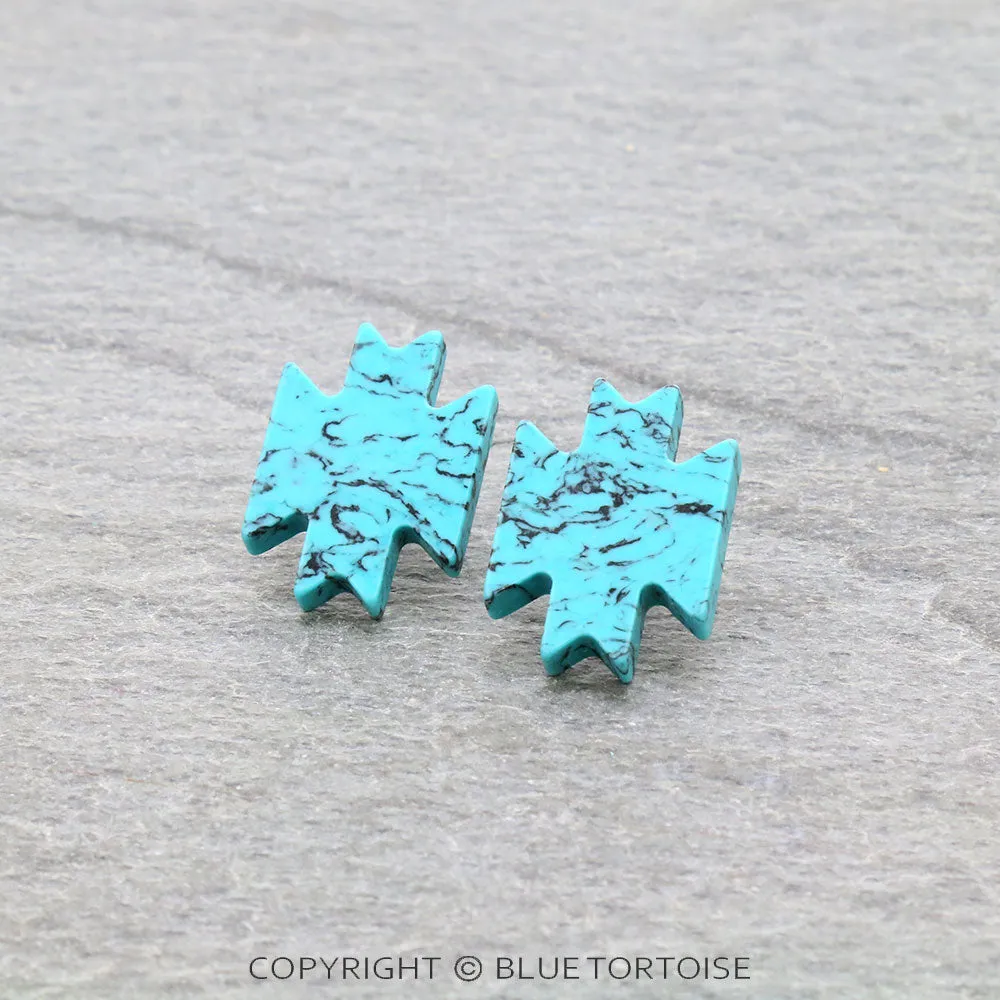 Aztec Slab Earrings