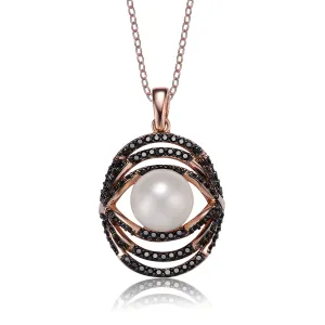 Béatrice Black Eye Round Pearl Pendant