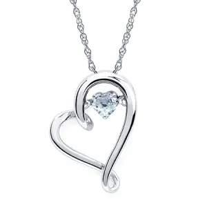 Ben Garelick "Shimmering Heart" Aquamarine Heart Pendant