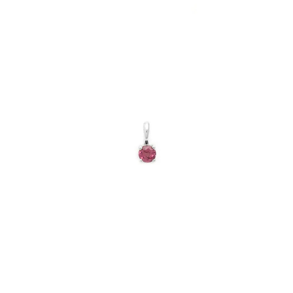 Birthstone Charm | Silver & Ruby