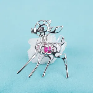 C00070 sterling silver deer shape Freshwater pearl cage pendant necklace jewelry locket for pearl party