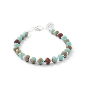 Carrie Elspeth Earth Tones Aqua Terra Jasper Bracelet