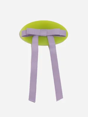 Chunks - Bow Barrette in Lime   Lavender