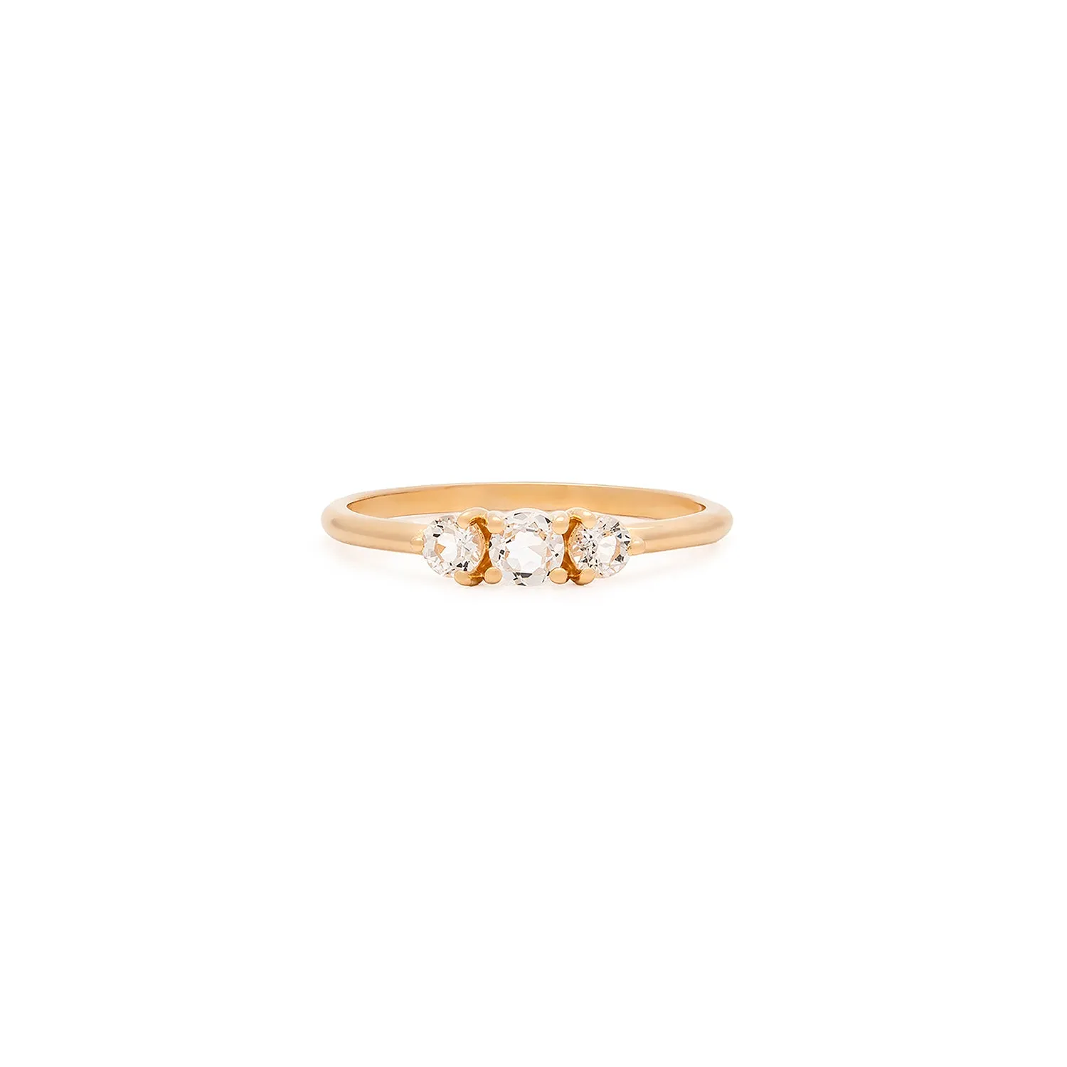 Circa Ring | Gold & White Topaz