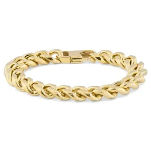 Classy Men 12mm Gold-Toned Chain Bracelet