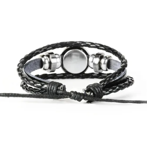 Classy Men Gemini Zodiac Symbol Bracelet