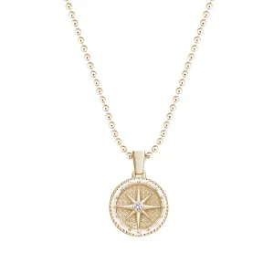 Compass Necklace in Gold  (Pendant Only)