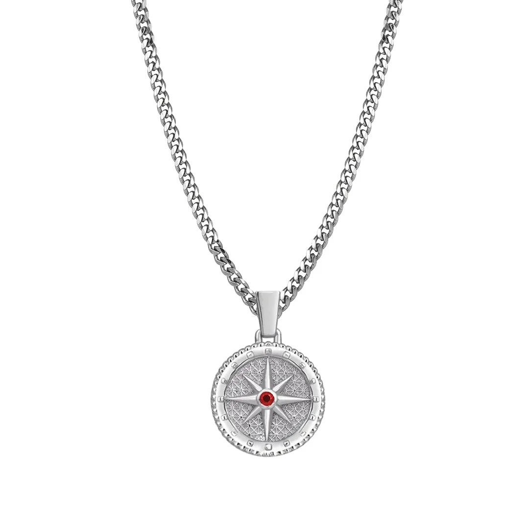 Compass Necklace With Chain