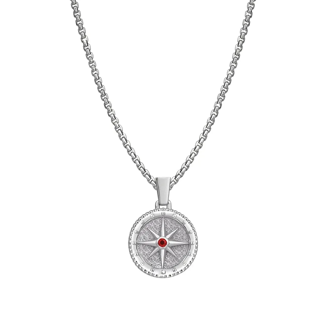 Compass Necklace With Chain