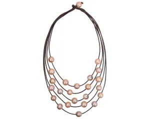 Constellation Necklace, Pink Freshwater