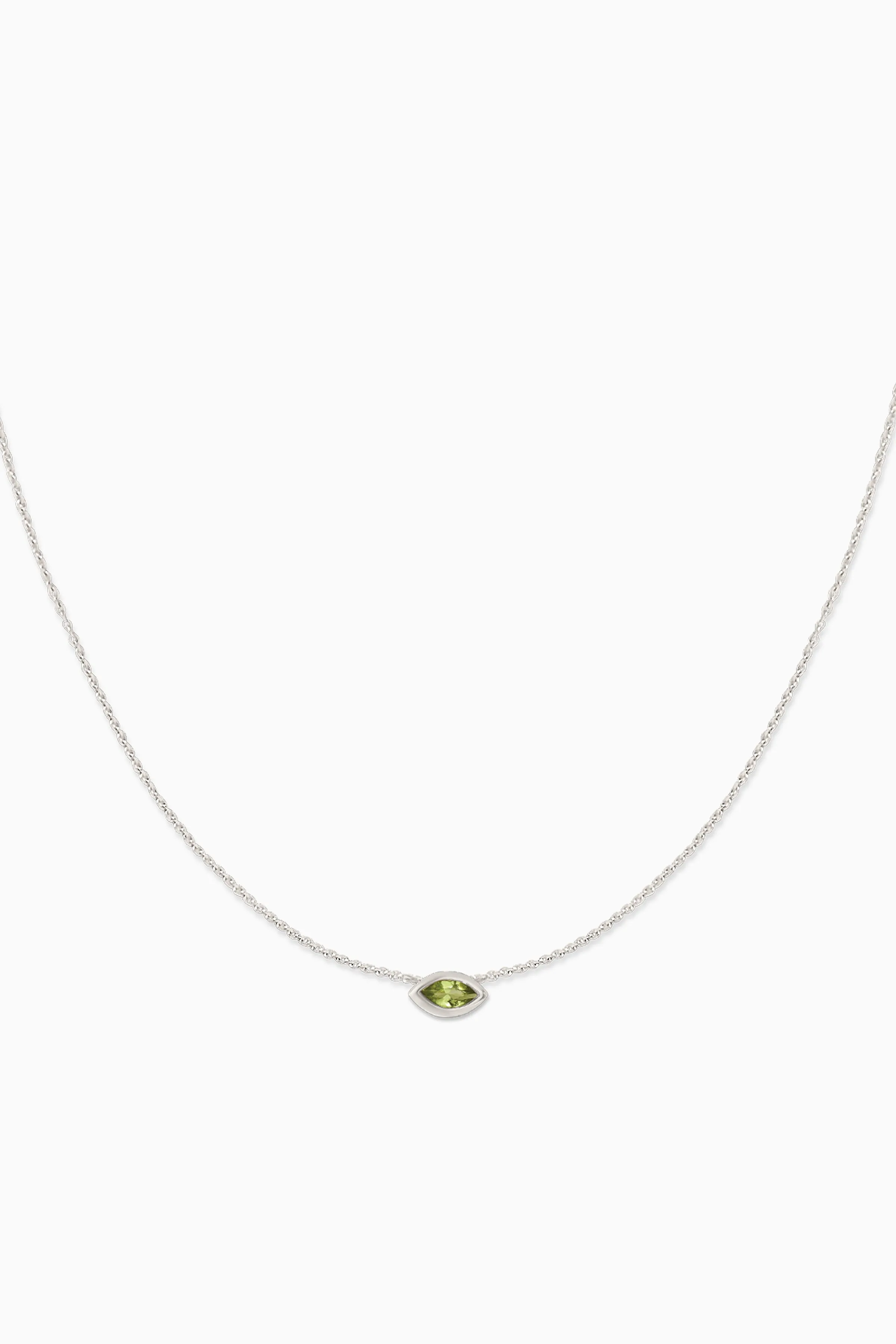 Covet 10kt Gold & Gemstone Birthstone Marquis Necklace