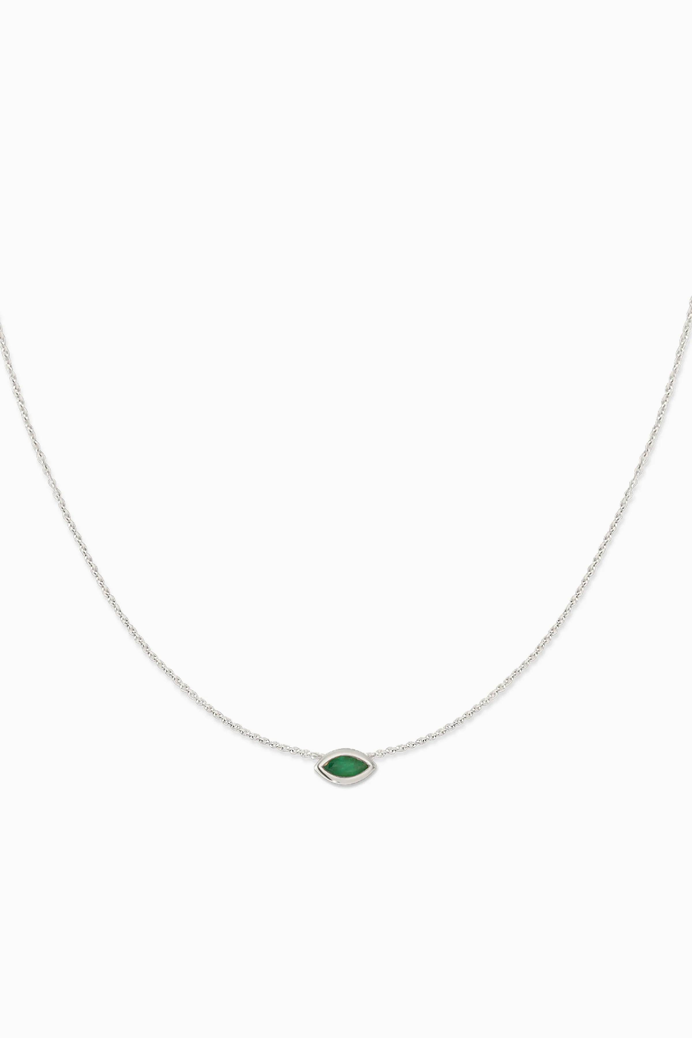 Covet 10kt Gold & Gemstone Birthstone Marquis Necklace