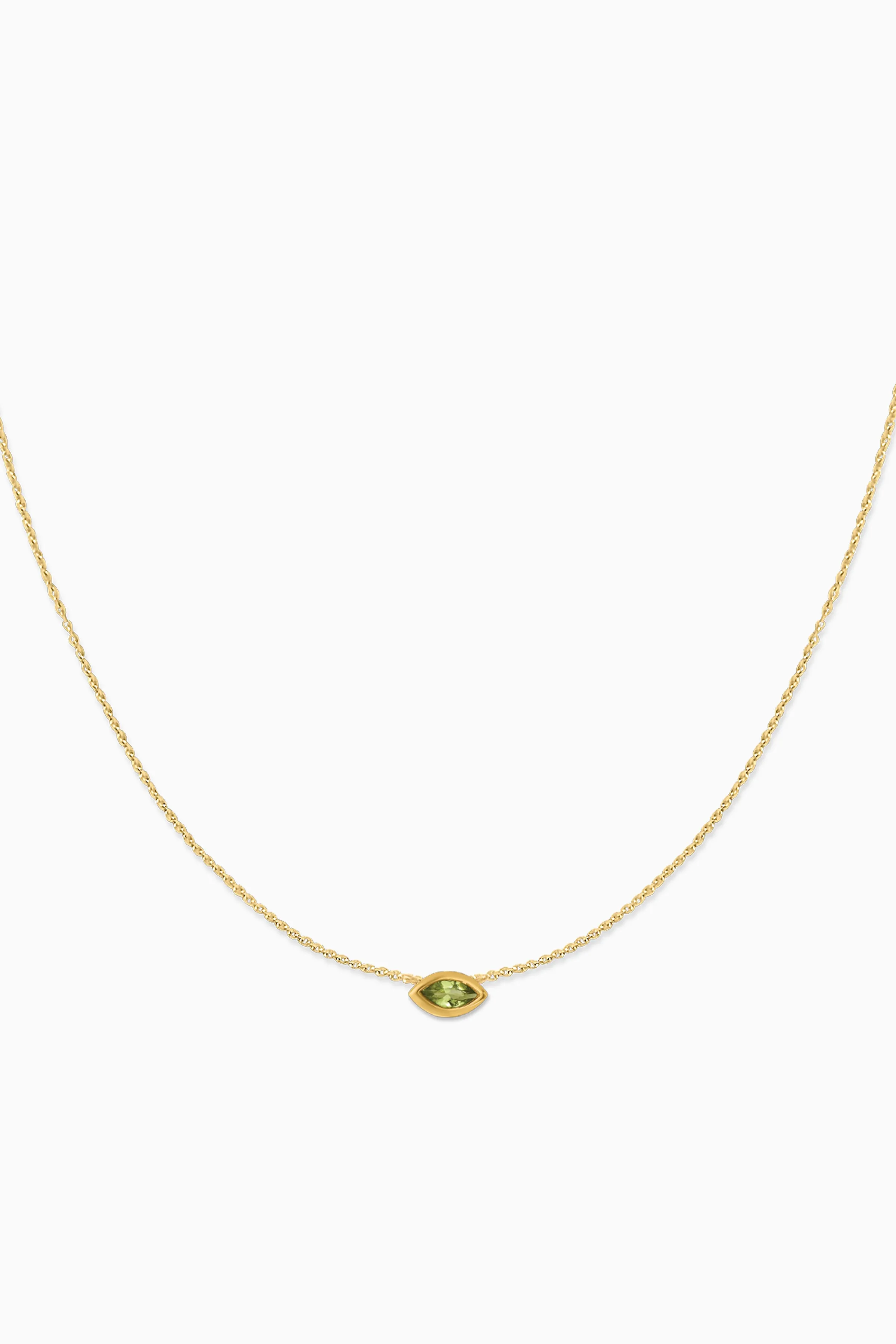 Covet 10kt Gold & Gemstone Birthstone Marquis Necklace