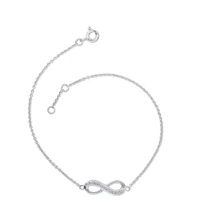 Cubic Zirconia Infinity 8" Bracelet