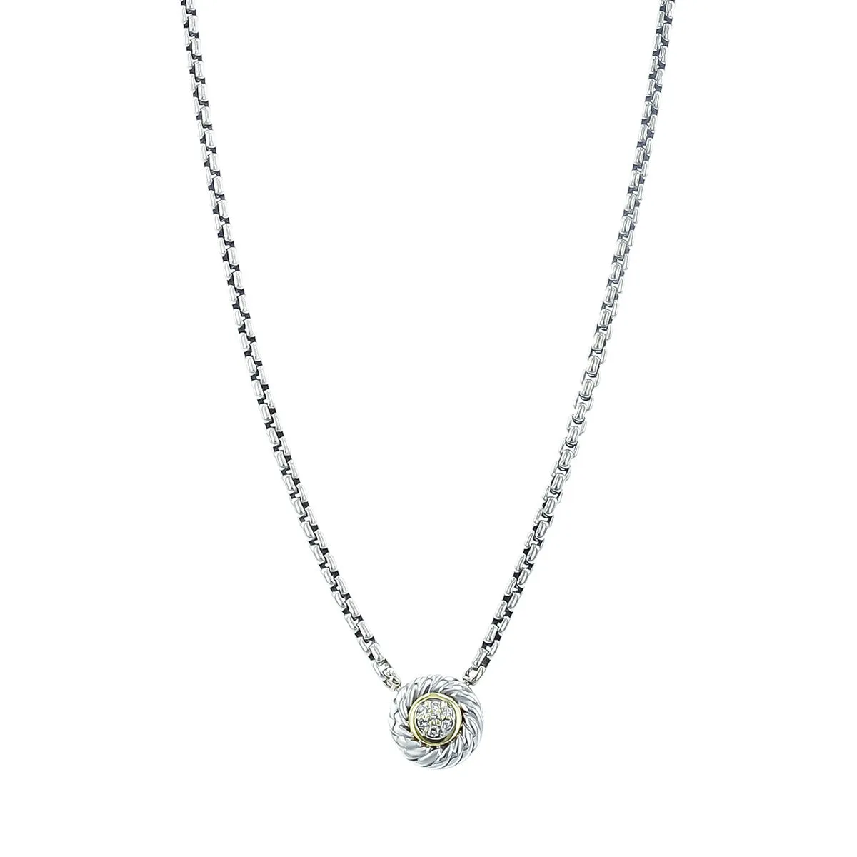 David Yurman Pave Diamond Cookie Necklace