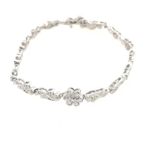 Diamond Floral Bracelet