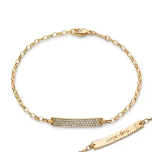 Diamond Pave Carpe Diem Petite Poesy Bracelet