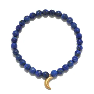 Divine Protection Moon Lapis Gemstone Bracelet