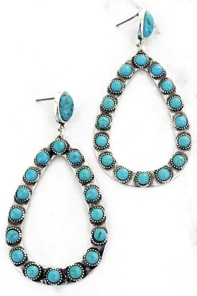 Drew Turquoise Teardrop Earings